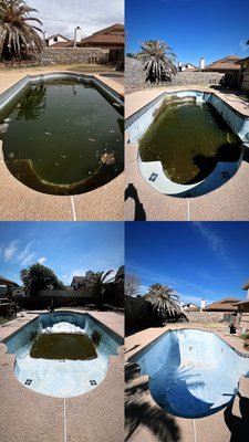 Acid Wash - This Pool was too far green to not have to drain it! We gave it a good old fashion Acid Wash and now its ready for some summer fun in the sun! Acid Wash - This Pool was too far green to not have to drain it! We gave it a good old fashion Acid Wash and now its ready for some summer fun in the sun!