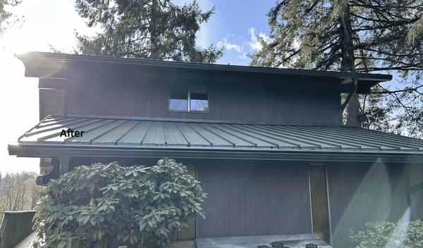 La Center Deck and Home Protected with Gutter Shutter - A La Center family stumbled upon Pacific Gutter Company recently, while looking for gutter guard installers. Their lovely home in Clark County, Washington has a large outdoor living space that is surrounded by many fir trees. During the fall and winter, their open gutter system clogs and overflows due to debris from the firs.
The homeowners knew that they wanted a covered gutter system but did not know the differences between brands. The family saw our Google Business page and gave us a call. Our trained technicians came out to the home and evaluated the open gutters. They gave a custom, down to the penny quote for the Gutter Shutter system to the homeowners. We helped explain the differences between our product and competitors. Gutter Shutter is an all-in-one gutter and guard system, and is the largest and most-durable on the market! Our Gutter Shutter installations are backed by a lifetime guarantee to never clog, sag or pull away from the home.
The La Center family knew that the Gutter Shutter system was the right fit for them. They loved the lifetime guarantee, they never wanted to have to worry about their gutter system again! Gutter Shutter uses the process of liquid adhesion to suck the rain water into and through the gutter system, while leaves and debris roll right over the top.
In one day, our installation team removed the old, open gutter system and the installed the new Gutter Shutter system. They opted for a green gutter, covers and downspouts to help blend their home into the nature around them. Call now for your free quote! La Center Deck and Home Protected with Gutter Shutter - A La Center family stumbled upon Pacific Gutter Company recently, while looking for gutter guard installers. Their lovely home in Clark County, Washington has a large outdoor living space that is surrounded by many fir trees. During the fall and winter, their open gutter system clogs and overflows due to debris from the firs.
The homeowners knew that they wanted a covered gutter system but did not know the differences between brands. The family saw our Google Business page and gave us a call. Our trained technicians came out to the home and evaluated the open gutters. They gave a custom, down to the penny quote for the Gutter Shutter system to the homeowners. We helped explain the differences between our product and competitors. Gutter Shutter is an all-in-one gutter and guard system, and is the largest and most-durable on the market! Our Gutter Shutter installations are backed by a lifetime guarantee to never clog, sag or pull away from the home.
The La Center family knew that the Gutter Shutter system was the right fit for them. They loved the lifetime guarantee, they never wanted to have to worry about their gutter system again! Gutter Shutter uses the process of liquid adhesion to suck the rain water into and through the gutter system, while leaves and debris roll right over the top.
In one day, our installation team removed the old, open gutter system and the installed the new Gutter Shutter system. They opted for a green gutter, covers and downspouts to help blend their home into the nature around them. Call now for your free quote!