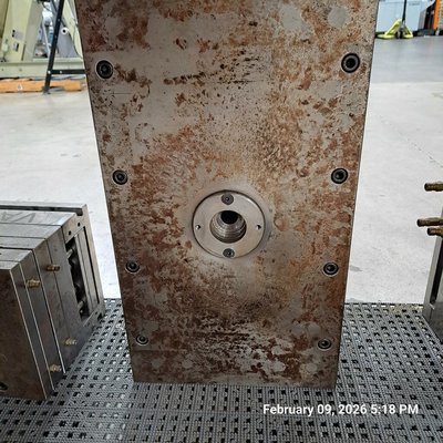 Injection Mold Laser Stripping - This large injection mold was experiencing tolerance issues during production due to contaminants adhering to it. Laser sandblasting quickly and efficiently removed all contaminants without abrading the substrate alloy, returning it to like new condition.