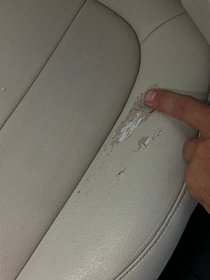 Car Leather Seat Restoration - We restored a damaged leather driver's seat that showed signs of everyday wear, including surface cracks, color fading, and scuff marks. Our process began with a deep cleaning and surface preparation, followed by repairing the damaged leather and carefully matching the original factory color.
After applying professional leather refinishing products, we sealed the surface with a durable protective topcoat to improve resistance to future wear while preserving the natural look and feel of the leather. Car Leather Seat Restoration - We restored a damaged leather driver's seat that showed signs of everyday wear, including surface cracks, color fading, and scuff marks. Our process began with a deep cleaning and surface preparation, followed by repairing the damaged leather and carefully matching the original factory color.
After applying professional leather refinishing products, we sealed the surface with a durable protective topcoat to improve resistance to future wear while preserving the natural look and feel of the leather.