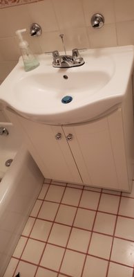 Bathroom sink & Vanity installation - This was done in full bathroom located @ 15 West 72nd Street. Had to remove old sink. Installed new sink w/vanity. Bathroom sink & Vanity installation - This was done in full bathroom located @ 15 West 72nd Street. Had to remove old sink. Installed new sink w/vanity.