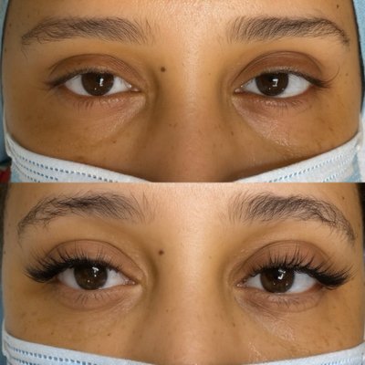Hybrid Lashes - Our new client was looking for a natural enhancement for her wedding. We opted for a hybrid set of lashes to give definition to her eyes, while emphasizing a liner effect, and shaping the eyes to better suit her face. She loved the result!