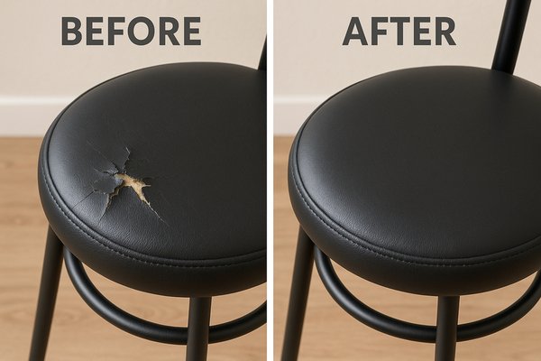 repair vinyl chair - yes, client is delighted