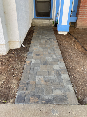 Paver Installation - Paver path installation. Paver Installation - Paver path installation.