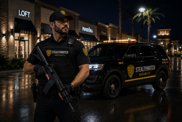 Licensed Armed Security Guards - Protect your business with professional armed security guards from Stealthwatch Security. We provide licensed armed security officers for commercial properties, jewelry stores, banks, cannabis dispensaries, office buildings, warehouses, retail centers, hotels, and construction sites throughout Southern California.
Our highly trained officers provide 24/7 armed security, crime prevention, access control, vehicle patrol, loss prevention, alarm response, and rapid emergency response to help protect your employees, customers, and valuable assets.
Whether you need temporary armed security, long-term armed guard services, or overnight protection, Stealthwatch Security delivers reliable, professional security tailored to your business.
Keywords: Armed Security Guards, Armed Security Services, Licensed Armed Security, Armed Security Company, Commercial Armed Security, Armed Patrol Services, Jewelry Store Security, Cannabis Dispensary Security, Warehouse Security, Office Building Security, Retail Security, Hotel Security, Private Security Guards, 24/7 Armed Security, Security Guard Company.
📞 Call Stealthwatch Security today: 562-448-6759 Licensed Armed Security Guards - Protect your business with professional armed security guards from Stealthwatch Security. We provide licensed armed security officers for commercial properties, jewelry stores, banks, cannabis dispensaries, office buildings, warehouses, retail centers, hotels, and construction sites throughout Southern California.
Our highly trained officers provide 24/7 armed security, crime prevention, access control, vehicle patrol, loss prevention, alarm response, and rapid emergency response to help protect your employees, customers, and valuable assets.
Whether you need temporary armed security, long-term armed guard services, or overnight protection, Stealthwatch Security delivers reliable, professional security tailored to your business.
Keywords: Armed Security Guards, Armed Security Services, Licensed Armed Security, Armed Security Company, Commercial Armed Security, Armed Patrol Services, Jewelry Store Security, Cannabis Dispensary Security, Warehouse Security, Office Building Security, Retail Security, Hotel Security, Private Security Guards, 24/7 Armed Security, Security Guard Company.
📞 Call Stealthwatch Security today: 562-448-6759