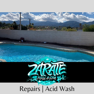 Repairs | Acid Wash - Weekly cleaning, netting, wall brushing, vacuuming, skimmer cleaning (leaf trap) and pool chemistry check. Call for service today! IG: zarate_poolandspa Repairs | Acid Wash - Weekly cleaning, netting, wall brushing, vacuuming, skimmer cleaning (leaf trap) and pool chemistry check. Call for service today! IG: zarate_poolandspa