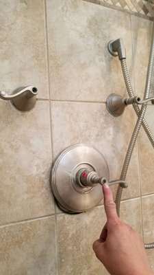 Shower Repair in Chino - Vortex Technician Paul installed a new shower cartridge at this lovely home in Chino, CA. Vortex Plumbing is available 24/7, whenever you have a plumbing emergency.
