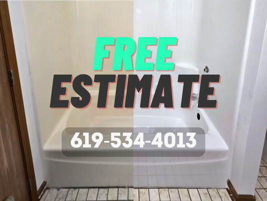 Free Estimates — Bathtub & Tile Refinishing San Diego - Looking for affordable bathtub refinishing in San Diego?
OBR EcoSolution offers FREE estimates with no obligation.
We specialize in bathtub reglazing, tile refinishing, shower
pan resurfacing, and kitchen sink restoration throughout
San Diego County.
✔ Same-day service available
✔ Done in 1 day — use your tub the next morning
✔ Odorless, eco-friendly coating
✔ Saves up to 80% compared to full replacement
✔ Results last 10–15 years with proper care
We serve: San Diego, Chula Vista, El Cajon, Escondido,
Carlsbad, La Mesa, National City, Santee, Spring Valley.
Services include:
- Bathtub refinishing & reglazing
- Tile and grout refinishing
- Shower tray & pan resurfacing
- Cast iron bathtub restoration
- Fiberglass tub & shower refinishing
- Kitchen sink reglazing
- Countertop resurfacing
Call or text for your FREE estimate: 619-534-4013 Free Estimates — Bathtub & Tile Refinishing San Diego - Looking for affordable bathtub refinishing in San Diego?
OBR EcoSolution offers FREE estimates with no obligation.
We specialize in bathtub reglazing, tile refinishing, shower
pan resurfacing, and kitchen sink restoration throughout
San Diego County.
✔ Same-day service available
✔ Done in 1 day — use your tub the next morning
✔ Odorless, eco-friendly coating
✔ Saves up to 80% compared to full replacement
✔ Results last 10–15 years with proper care
We serve: San Diego, Chula Vista, El Cajon, Escondido,
Carlsbad, La Mesa, National City, Santee, Spring Valley.
Services include:
- Bathtub refinishing & reglazing
- Tile and grout refinishing
- Shower tray & pan resurfacing
- Cast iron bathtub restoration
- Fiberglass tub & shower refinishing
- Kitchen sink reglazing
- Countertop resurfacing
Call or text for your FREE estimate: 619-534-4013