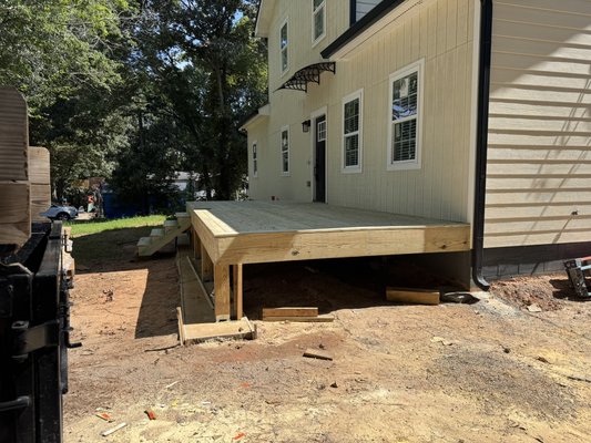 Deck building—we are ready to help you. AAA General Builder. - This was the making of a new deck.