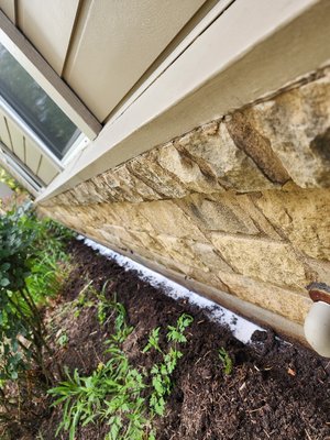 Residential exterior Sub. Termite Protection Application - The typical trench size will be 3-6 inches wide and 3-6 inches deep, allowing the trench to hold the correct quantity of product and slowly soak into and bind with the soil. Residential exterior Sub. Termite Protection Application - The typical trench size will be 3-6 inches wide and 3-6 inches deep, allowing the trench to hold the correct quantity of product and slowly soak into and bind with the soil.