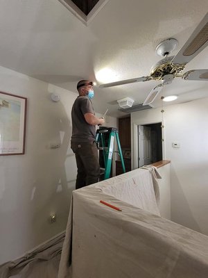 Whole house fan install .. Before, during, & after... - Before, during, & after... 
QuietCool Whole House Fan Install