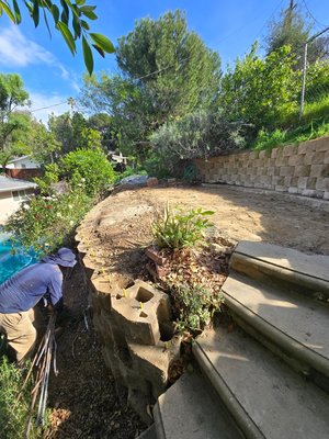 Patio removal - Customer called and within a week we returned to demo concrete patio. Left area clear of debri and leveled out area. Patio removal - Customer called and within a week we returned to demo concrete patio. Left area clear of debri and leveled out area.