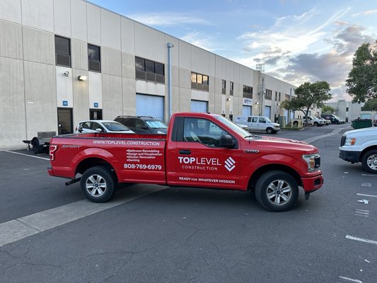 Exterior detailing, design, and outdoor advertising wrapping for Top Level Construction - At Top Level Construction, we know your vehicles are more than just transportation — they’re moving billboards. Our specialized service combines professional exterior detailing, custom vehicle design, and high-impact advertising wraps to elevate your brand on the road.
