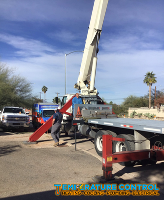 Water Tank Replacement - Story of a donation. We were contacted by the Catholic Community Services of Southern Arizona who asked us for a quote for a new HVAC unit since the one in the daycare building was not working properly.  But, they told us their budget could not cover the cost, so we decided to donate the system and our labor. We love supporting our local community!