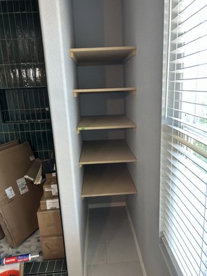 Custom Shelving - Are you looking to utilize space in your home? Custom shelving can be one of the ways to use those areas that are currently unusable or not as easily accessible. We do all kinds of shelving from bathrooms to pantries, to bedroom closets. Custom Shelving - Are you looking to utilize space in your home? Custom shelving can be one of the ways to use those areas that are currently unusable or not as easily accessible. We do all kinds of shelving from bathrooms to pantries, to bedroom closets.