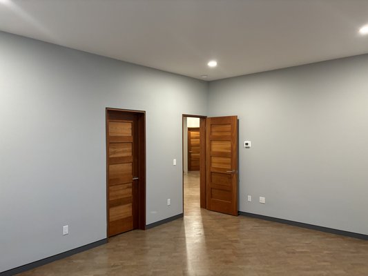 Interior Repaint - Custom interior repaint: white ceiling, colored walls, and accent trim. Interior Repaint - Custom interior repaint: white ceiling, colored walls, and accent trim.