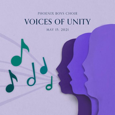 2021-2022 Pops Concert: Voices of Unity - Our final concert of the year, "Voices of Unity," shared the Phoenix Boys Choir’s message of hope for solidarity for all of humanity. We united with other choral ensembles around the world, our joined voices lifting up all who listen. We hope our shared vision of peace provided listeners with an opportunity to reflect and lift up their own hopes and dreams for our world and our future. Please visit this link to watch this concert for FREE: https://youtu.be/6r-9FNeusQY

​