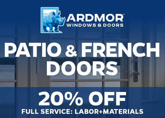 Patio & French Door Replacement by ARDMOR - Patio & French Door Installation / Replacement by ARDMOR
Interior Doors
REPLACE YOUR PATIO AND FRENCH DOORS WITH ARDMOR
Bridging the outdoors with the indoors, patio doors and French doors typically lead to the backyard or outdoor entertainment area—a space meant for relaxing with loved ones and celebrating special moments with friends. With a plethora of designs to choose from, our team will assist you in selecting the ideal door for your home. In addition, custom sizes and colors are available upon request so you can find just what you’re dreaming of for your home.
6300 SLIDING PATIO DOOR BY ADVANCED WINDOWS
Allowing a beautiful means for natural light to grace the home, the 6300 Series Sliding Patio Door is a stylish and sophisticated option that will flatter any space, including small areas.
Crafted with cutting-edge engineering techniques and materials, these doors are incredibly weather resistant, with an impressive level of durability that will withstand the harshest conditions. Reinforced with structural steel and optional side panels, this design showcases a wealth of quality features. In addition to providing practicality, the sliding patio door can enhance any space with its elegant aesthetics.
Built to last a lifetime, the 6300 Sliding Patio Door is an investment in your home that you can make with confidence, knowing it will perform just as expected. Furthermore, this option surpasses the guidelines required to obtain an Energy Star rating. Sustainable, sleek and strong, this is an excellent choice for any home front.
REHAU 4500 SERIES TILT-TURN ARCHITECTURAL DOORS BY ADVANCED WINDOWS (FRENCH HINGED DOORS)
Designed with maximum performance in mind, this door by Rehau is built to resist all the common issues that plague aging doors—drooping, jamming, sticking and draftiness.
Featuring an innovative combination of vinyl, PVC and internal structural reinforcement, this door is designed for ultimate practicality. In addition to demonstrating impeccable toughness, this design also features a stylish aesthetic so your home can feature the beauty of chic French doors without the price tag of solid wood.
You’ll be delighted to experience how this option can complement your home. For additional information and style selections, click and download the brochure.
ANDERSEN GLIDING PATIO DOOR / ANDERSEN FRENCHWOOD HINGED PATIO DOOR
The unique and deliberate design of the Andersen Gliding Patio Door allows it to smoothly glide horizontally using a single operating panel and single stationary panel. This door features beautiful wood that is protected and complemented by a chic vinyl exterior. In addition, style, color and customizable sizing options are abundant, and blinds are installed between the glass panels for ultimate practicality and allure. Demonstrating an excellence in design and function, Andersen Gliding Patio Doors will add an unforgettably stylish flair to your home. Patio & French Door Replacement by ARDMOR - Patio & French Door Installation / Replacement by ARDMOR
Interior Doors
REPLACE YOUR PATIO AND FRENCH DOORS WITH ARDMOR
Bridging the outdoors with the indoors, patio doors and French doors typically lead to the backyard or outdoor entertainment area—a space meant for relaxing with loved ones and celebrating special moments with friends. With a plethora of designs to choose from, our team will assist you in selecting the ideal door for your home. In addition, custom sizes and colors are available upon request so you can find just what you’re dreaming of for your home.
6300 SLIDING PATIO DOOR BY ADVANCED WINDOWS
Allowing a beautiful means for natural light to grace the home, the 6300 Series Sliding Patio Door is a stylish and sophisticated option that will flatter any space, including small areas.
Crafted with cutting-edge engineering techniques and materials, these doors are incredibly weather resistant, with an impressive level of durability that will withstand the harshest conditions. Reinforced with structural steel and optional side panels, this design showcases a wealth of quality features. In addition to providing practicality, the sliding patio door can enhance any space with its elegant aesthetics.
Built to last a lifetime, the 6300 Sliding Patio Door is an investment in your home that you can make with confidence, knowing it will perform just as expected. Furthermore, this option surpasses the guidelines required to obtain an Energy Star rating. Sustainable, sleek and strong, this is an excellent choice for any home front.
REHAU 4500 SERIES TILT-TURN ARCHITECTURAL DOORS BY ADVANCED WINDOWS (FRENCH HINGED DOORS)
Designed with maximum performance in mind, this door by Rehau is built to resist all the common issues that plague aging doors—drooping, jamming, sticking and draftiness.
Featuring an innovative combination of vinyl, PVC and internal structural reinforcement, this door is designed for ultimate practicality. In addition to demonstrating impeccable toughness, this design also features a stylish aesthetic so your home can feature the beauty of chic French doors without the price tag of solid wood.
You’ll be delighted to experience how this option can complement your home. For additional information and style selections, click and download the brochure.
ANDERSEN GLIDING PATIO DOOR / ANDERSEN FRENCHWOOD HINGED PATIO DOOR
The unique and deliberate design of the Andersen Gliding Patio Door allows it to smoothly glide horizontally using a single operating panel and single stationary panel. This door features beautiful wood that is protected and complemented by a chic vinyl exterior. In addition, style, color and customizable sizing options are abundant, and blinds are installed between the glass panels for ultimate practicality and allure. Demonstrating an excellence in design and function, Andersen Gliding Patio Doors will add an unforgettably stylish flair to your home.