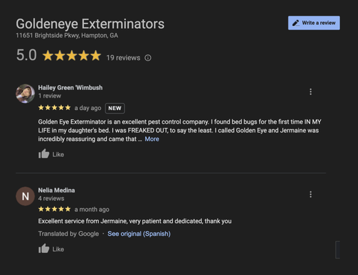 Check out my other reviews - I am a local business that offers military,veteran and sr citizen discounts, just ask for details. I am dedicated to making sure that all your pest problems are resolved. Check out my other reviews - I am a local business that offers military,veteran and sr citizen discounts, just ask for details. I am dedicated to making sure that all your pest problems are resolved.