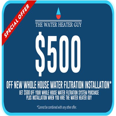 $500 Off New Halo Whole House Water Filtration System - Whole House Water Filtration – Benefits & What to Expect
A whole house water filtration system provides clean, great-tasting water from every tap in your home. It helps reduce common contaminants, including chlorine, chloramines, sediment, rust, volatile organic compounds (VOCs), pesticides, herbicides, and other harmful chemicals that may be present in your water supply. This protects your plumbing, extends the life of appliances, and improves water quality for bathing, cooking, and drinking.
What to Expect for Installation:
Installation typically takes 2-4 hours. We’ll connect the system to your home’s main water supply, usually near where water enters the house. Basic materials are included, and about 95% of installations do not require additional work. However, if your home has unique piping or access challenges, additional costs may apply.
After installation, we’ll explain system operation, review maintenance steps, and ensure everything is working properly. You’ll enjoy cleaner, safer water throughout your entire home.
Call The Water Heater Guy to get your New Whole House Filtration System Installed Today! 562-600-9949 $500 Off New Halo Whole House Water Filtration System - Whole House Water Filtration – Benefits & What to Expect
A whole house water filtration system provides clean, great-tasting water from every tap in your home. It helps reduce common contaminants, including chlorine, chloramines, sediment, rust, volatile organic compounds (VOCs), pesticides, herbicides, and other harmful chemicals that may be present in your water supply. This protects your plumbing, extends the life of appliances, and improves water quality for bathing, cooking, and drinking.
What to Expect for Installation:
Installation typically takes 2-4 hours. We’ll connect the system to your home’s main water supply, usually near where water enters the house. Basic materials are included, and about 95% of installations do not require additional work. However, if your home has unique piping or access challenges, additional costs may apply.
After installation, we’ll explain system operation, review maintenance steps, and ensure everything is working properly. You’ll enjoy cleaner, safer water throughout your entire home.
Call The Water Heater Guy to get your New Whole House Filtration System Installed Today! 562-600-9949
