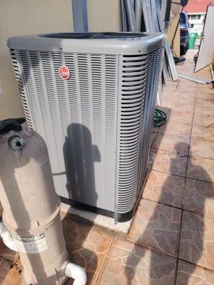 Installation/Replacemnet - This installation occurred after a customer called to tell us that his AC was old and no longer working. We quickly sent over an estimate for the work to be done quoting her a 5 Ton 16 Seer Rheem unit. He approved the proposal and chose to finance with Ygrene. The work was scheduled for the following week. Our customer was so happy with our team, he signed up for our Cool Cat Maintenance Plan and left us a great review on google! Installation/Replacemnet - This installation occurred after a customer called to tell us that his AC was old and no longer working. We quickly sent over an estimate for the work to be done quoting her a 5 Ton 16 Seer Rheem unit. He approved the proposal and chose to finance with Ygrene. The work was scheduled for the following week. Our customer was so happy with our team, he signed up for our Cool Cat Maintenance Plan and left us a great review on google!