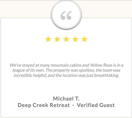 We are not new to 5-Star Ratings - We have 5-Star Ratings across multiple platforms. Call now for Sept Specials on Select Cabins. Mention Yelp for the $100 off night stays (Select Cabins) We are not new to 5-Star Ratings - We have 5-Star Ratings across multiple platforms. Call now for Sept Specials on Select Cabins. Mention Yelp for the $100 off night stays (Select Cabins)
