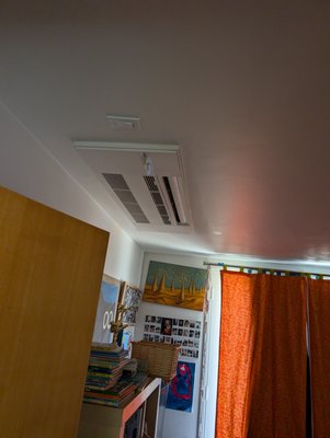 Heat Pump Ductless installation - Installation of 5 Celling mounts and 1 wall mount with 2 Mitsubishi condensers Heat Pump Ductless installation - Installation of 5 Celling mounts and 1 wall mount with 2 Mitsubishi condensers