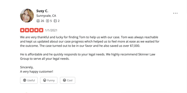BEST REVIEWS! - The Skinner Law Group APC has represented a wide variety of employees, from undocumented workers earning less than minimum wage, white collar and tech workers, tenants living in unsafe conditions and disabled workers and tenants who need assistance to request a reasonable accommodation. BEST REVIEWS! - The Skinner Law Group APC has represented a wide variety of employees, from undocumented workers earning less than minimum wage, white collar and tech workers, tenants living in unsafe conditions and disabled workers and tenants who need assistance to request a reasonable accommodation.