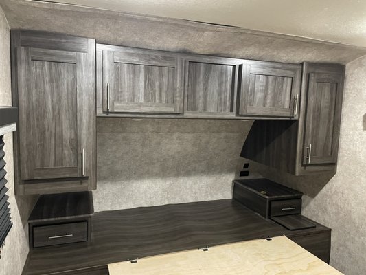 2018 open range front interior paneling replacement, damaged caused by leak due to exteriors sealant being past due. - Interior front paneling replacement for customers 2018 open range travel trailer that unfortunately suffered a leak to the left side corner due to units exterior caulking being last due.
Always rember to reseal your units every year and a half to 2 years to prevent unknown leak. 2018 open range front interior paneling replacement, damaged caused by leak due to exteriors sealant being past due. - Interior front paneling replacement for customers 2018 open range travel trailer that unfortunately suffered a leak to the left side corner due to units exterior caulking being last due.
Always rember to reseal your units every year and a half to 2 years to prevent unknown leak.