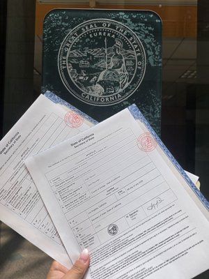 Same day Apostille services! - If you need a fast, reliable California Apostille Service, I'm here to help make the process simple and stress-free. I proudly provide professional Apostille Services in Chino and serve clients throughout Orange County, Riverside County, Los Angeles County, and San Bernardino County. Whether you visit my Chino office or need mobile apostille assistance, I'm committed to providing friendly, accurate, and dependable service.

I help individuals, families, law offices, businesses, and students obtain an apostille for California documents that will be used in another country. I assist with birth certificate apostilles, marriage certificate apostilles, death certificate apostilles, powers of attorney, diplomas, transcripts, school records, adoption paperwork, corporate documents, legal documents, immigration documents, and certified copies requiring authentication for international use.

If you've been searching for Apostille Near Me, Apostille Service Chino CA, California Apostille, Same-Day Apostille Assistance, Apostille for Birth Certificate, Apostille for Marriage Certificate, Apostille for Power of Attorney, Apostille Document Authentication, Hague Apostille, International Document Authentication, or Apostille Services in San Bernardino County, you've found a trusted local provider ready to help.

I understand that international document deadlines can be urgent, which is why I offer evening and weekend appointments. Call/text today!