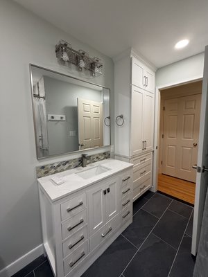 Bathroom Remodel Before and after - This Bathroom Remodel Completed ✔️, includes a variety of changes to the appearance, layout taking our customers needs and ideas and transforming the dream to a Reality. please give us a call at 410-320-7103 ask for Brian or call our office at 302-907-0885 or visit us at our website# WWW.bvtson.com