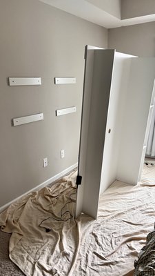 Wall Entertainment Center - This is a really cool wall entertainment unit we were asked assemble and install. Took about 5hrs with the TV installation. Wall Entertainment Center - This is a really cool wall entertainment unit we were asked assemble and install. Took about 5hrs with the TV installation.