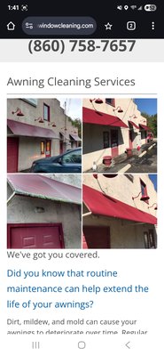 Awning Cleaning - Get those awnings looking colorful again! Awning Cleaning - Get those awnings looking colorful again!