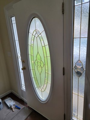 Fresh paint, main entrance - Door needed couple coats of paint, came out looking brand new