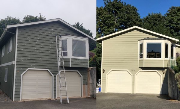 Exterior Painting in Federal Way - There was a lot of prep work due to cider siding - we filled all the nail holes, made sure everything is sealed and installed a small gutter on the deck to prevent the rain water from damaging the house. We used Sherwin Williams Duration to get that great look. Customer's review : 5.0 star rating 8/18/2019
Stefan did a great job expertly painting our home with high quality paint for a great price! I would highly recommend him. He was quick with his bid and communicated his plan for our home clearly. He listened to my requests and accommodated. When I accidentally chose a color deck stain that was too pink he let me come take a look when there was still enough time to make a color change for a nominal cost. He swapped the color to a different one that I selected all in the same day. When our project required an extra day of work he was communicative, apologetic and diligent to finish the project beautifully. Stef works hard with tremendous expertise. Our neighbors have already stopped by to comment on the quality of the work. We love coming home to our beautifully painted home! We are so glad we went with Housepro and Stefan to paint our home.
It can be seen in unrecommended section ( Yes, Yelp has it even on it's Yelp page on Yelp) Exterior Painting in Federal Way - There was a lot of prep work due to cider siding - we filled all the nail holes, made sure everything is sealed and installed a small gutter on the deck to prevent the rain water from damaging the house. We used Sherwin Williams Duration to get that great look. Customer's review : 5.0 star rating 8/18/2019
Stefan did a great job expertly painting our home with high quality paint for a great price! I would highly recommend him. He was quick with his bid and communicated his plan for our home clearly. He listened to my requests and accommodated. When I accidentally chose a color deck stain that was too pink he let me come take a look when there was still enough time to make a color change for a nominal cost. He swapped the color to a different one that I selected all in the same day. When our project required an extra day of work he was communicative, apologetic and diligent to finish the project beautifully. Stef works hard with tremendous expertise. Our neighbors have already stopped by to comment on the quality of the work. We love coming home to our beautifully painted home! We are so glad we went with Housepro and Stefan to paint our home.
It can be seen in unrecommended section ( Yes, Yelp has it even on it's Yelp page on Yelp)