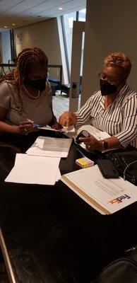 Mobile Notary - When you need a Notary call on me Wilhemina Hooper at 678-852-9571 or email wilhooper1@gmail.com.  Here we are signing a home loan.