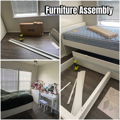 Furniture assembly in the Los Angeles area: children's bed, writing desk, chair, vanity table, dresser, bed. - Trust us with furniture assembly in your apartment or house in Culver City and the Los Angeles area. We specialize in assembling beds, desks, chairs, vanity tables, dressers, wardrobes, garden furniture, and more. Regardless of the type of furniture, we have all the necessary tools to deliver high-quality results. We also take responsibility for integrity and outcomes. Furniture assembly in the Los Angeles area: children's bed, writing desk, chair, vanity table, dresser, bed. - Trust us with furniture assembly in your apartment or house in Culver City and the Los Angeles area. We specialize in assembling beds, desks, chairs, vanity tables, dressers, wardrobes, garden furniture, and more. Regardless of the type of furniture, we have all the necessary tools to deliver high-quality results. We also take responsibility for integrity and outcomes.
