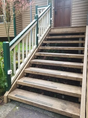 Front Porch Rebuild | Redmond. WA - This front porch was a hazard and had to be torn down. The customers decided to go with composite materials for the rebuild so we used Trex Decking, Railings and Fascias. Front Porch Rebuild | Redmond. WA - This front porch was a hazard and had to be torn down. The customers decided to go with composite materials for the rebuild so we used Trex Decking, Railings and Fascias.