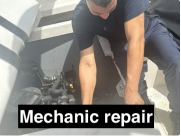 Mechanic repair in monterrey 18 ft - This boat has been a lot of water in bilge and the engine suffer damage. 

-Inspection to determinate the issue

Replacements:

-Crank starter 
-Sparks plugs
-Distributor coil cap 
-Ignition coil