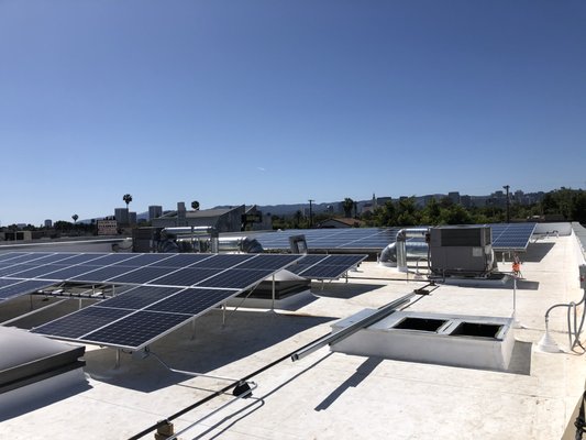 27.2kW Commercial Project in LA - We installed Trina 400W solar panels, with SolarEdge inverter and optimizers. Utility grid was 240 Delta, so we installed a transformer to step down from the 480V inverter. 27.2kW Commercial Project in LA - We installed Trina 400W solar panels, with SolarEdge inverter and optimizers. Utility grid was 240 Delta, so we installed a transformer to step down from the 480V inverter.