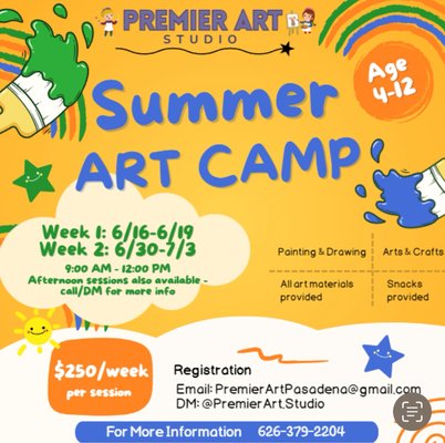 Summer Camp - Join us for a summer full of fun and learning! All materials and snacks included!