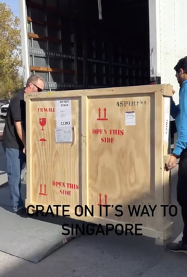 Crate to Singapore (Framed Original Artwork) - Embark on a journey of meticulous care and secure shipping with our project: a bespoke crate crafted in Paso Robles, CA, destined for Singapore. Within its sturdy confines lies an exquisite original framed canvas oil painting, safeguarded for its transoceanic voyage. From the rolling hills of California's wine country to the bustling streets of Singapore, this project epitomizes our commitment to precision, protection, and the seamless delivery of priceless treasures across continents.
Guided by the expertise of our certified packaging specialist, each element of this project is meticulously tailored for maximum protection. The custom crate, engineered in Paso Robles, CA, employs advanced materials and techniques, ensuring unparalleled resilience during transit. Every corner is reinforced, every seam sealed, providing a fortress of security for the original framed canvas oil painting nestled within. From shock-absorbent cushioning to climate-control measures, our packaging detail reflects the dedication to safeguarding your valuable artwork throughout its journey to Singapore." Crate to Singapore (Framed Original Artwork) - Embark on a journey of meticulous care and secure shipping with our project: a bespoke crate crafted in Paso Robles, CA, destined for Singapore. Within its sturdy confines lies an exquisite original framed canvas oil painting, safeguarded for its transoceanic voyage. From the rolling hills of California's wine country to the bustling streets of Singapore, this project epitomizes our commitment to precision, protection, and the seamless delivery of priceless treasures across continents.
Guided by the expertise of our certified packaging specialist, each element of this project is meticulously tailored for maximum protection. The custom crate, engineered in Paso Robles, CA, employs advanced materials and techniques, ensuring unparalleled resilience during transit. Every corner is reinforced, every seam sealed, providing a fortress of security for the original framed canvas oil painting nestled within. From shock-absorbent cushioning to climate-control measures, our packaging detail reflects the dedication to safeguarding your valuable artwork throughout its journey to Singapore."