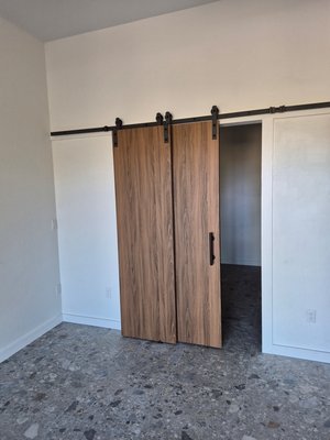 New doors and barn doors installed - These are door installed in a new built home.