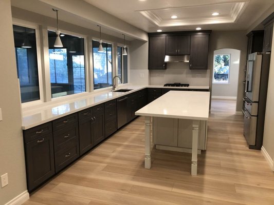 Residential Kitchen & Bathroom Remodeling - New Kitchen & Window, Master Bathroom Remodeling & New LVT Flooring.