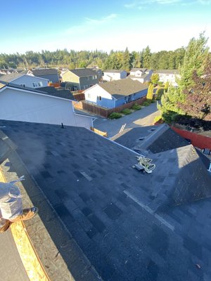 Roof Replacement Spanaway WA - This Roof Replacement Was Done In Spanaway By Us For a Client who was recommended to us by another one of our previous clients. We did a full Replacement, Changed Out all old flashings, all Pipe boot flashings, Installed All new Drip Edge and Eave Metal All Around, Ice and water shield In all valleys as well as on all pipe boot flashings and vents Roof Replacement Spanaway WA - This Roof Replacement Was Done In Spanaway By Us For a Client who was recommended to us by another one of our previous clients. We did a full Replacement, Changed Out all old flashings, all Pipe boot flashings, Installed All new Drip Edge and Eave Metal All Around, Ice and water shield In all valleys as well as on all pipe boot flashings and vents
