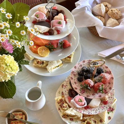Tea Service - Enjoy an elegant high tea experience in our tea room. Nibble on tea, sandwiches, fresh fruits, scones and cookies with selection of tea or coffee. Sip on champagne on our spacious lanai, living room, or patio. Treat yourself in a friend to him and he get away and enjoy some relaxation in our tea room. We guarantee you will go home full and satisfied. Reservation required. Call to book 626-676-7417