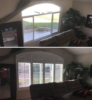 Shutter Job - This project was for a client renovating their home and they had no window coverings. See the before's and after's of this project! Customer was thrilled! Shutter Job - This project was for a client renovating their home and they had no window coverings. See the before's and after's of this project! Customer was thrilled!