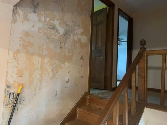 Residential 2022 - A lord of time and work spent across this home. This is the main staircase before and after
