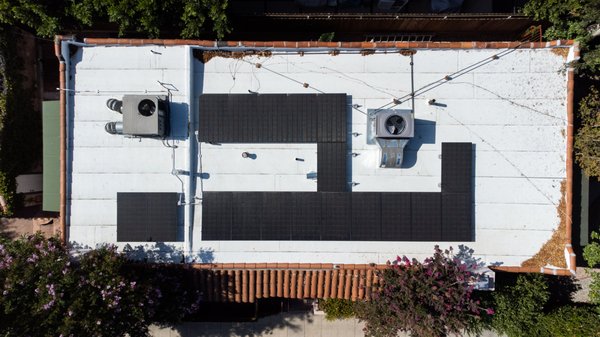 Flat Roofing and Solar Panel System Installation in Los Angeles, CA - The AMECO team took care of the customer's roofing and solar needs being a one-stop shop for quality and effective results. Roofing has been done for 12 square foot flat roof. It has been upgraded to Polyfresko Roof. To best meet our client's solar needs, 18 LG 370 panels have been installed together with LG micro-inverters, and a sub panel has been added. Flat Roofing and Solar Panel System Installation in Los Angeles, CA - The AMECO team took care of the customer's roofing and solar needs being a one-stop shop for quality and effective results. Roofing has been done for 12 square foot flat roof. It has been upgraded to Polyfresko Roof. To best meet our client's solar needs, 18 LG 370 panels have been installed together with LG micro-inverters, and a sub panel has been added.