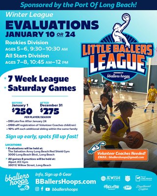 Little Ballers League 2026 - Time for Little Ballers League 2026 sign ups ages 5 to 7
